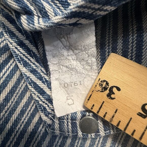 Round House Boys Striped Train Conductor Style Bib Coveralls Size 5 Thomas Train - Picture 14 of 14